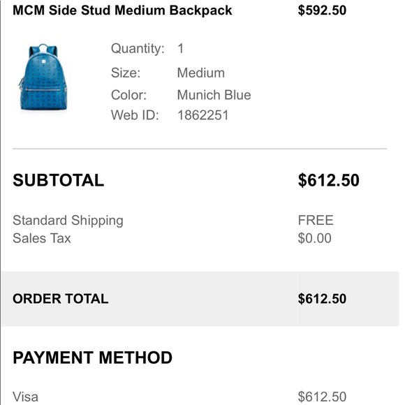 Mcm turquoise backpack - Picture 8 of 9